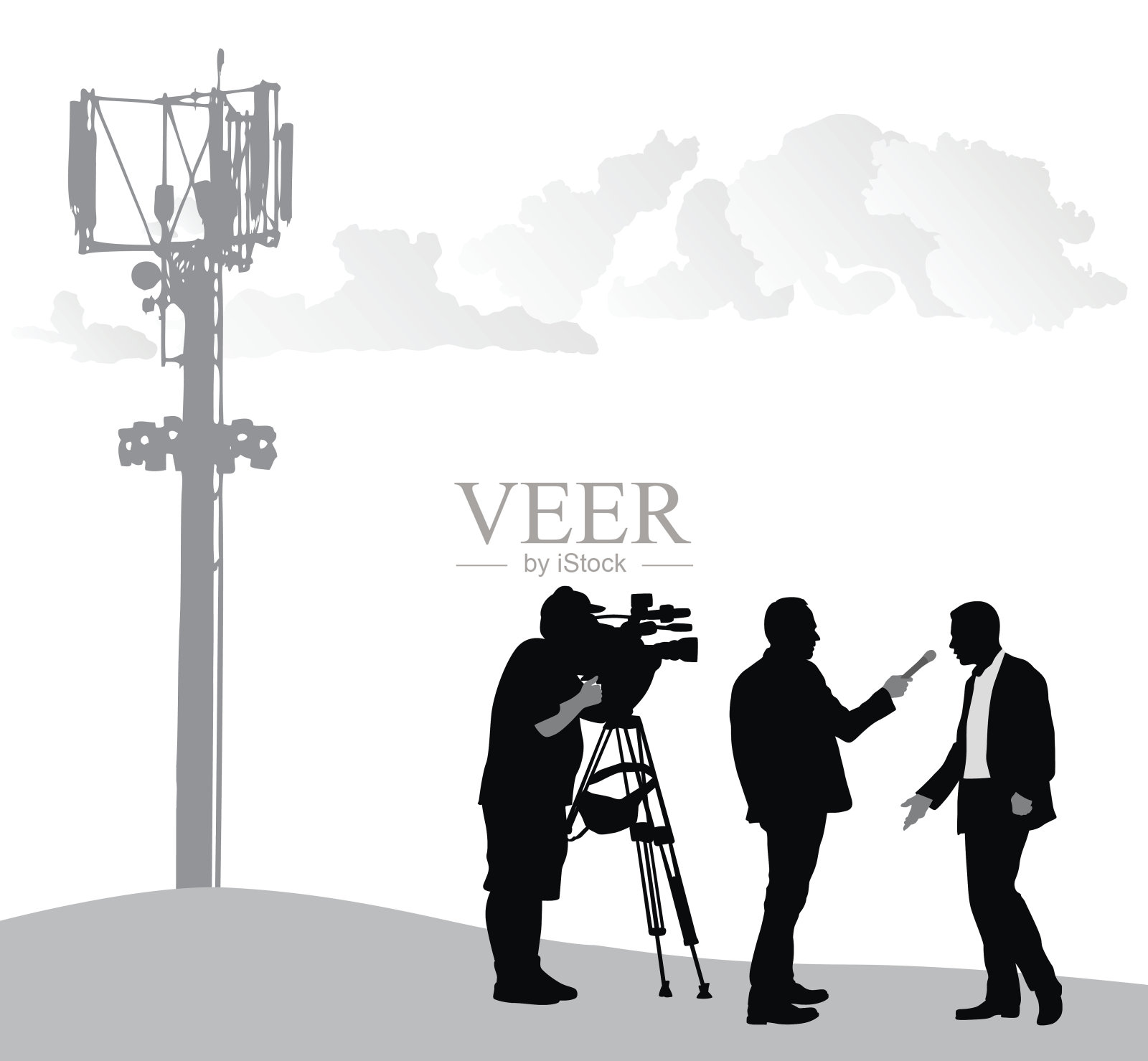 现场直播插画图片素材