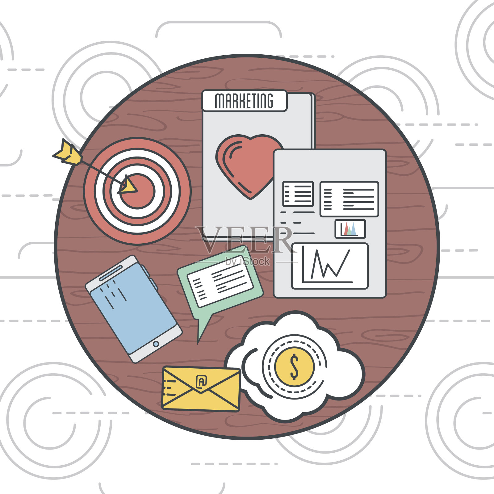 标志营销企业信息图标插画图片素材