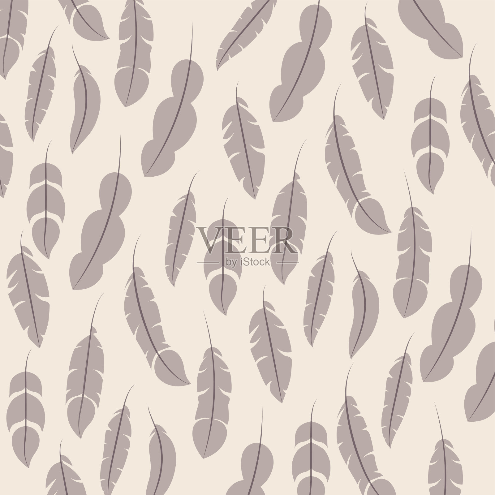 羽毛图案集孤立图标设计插画图片素材