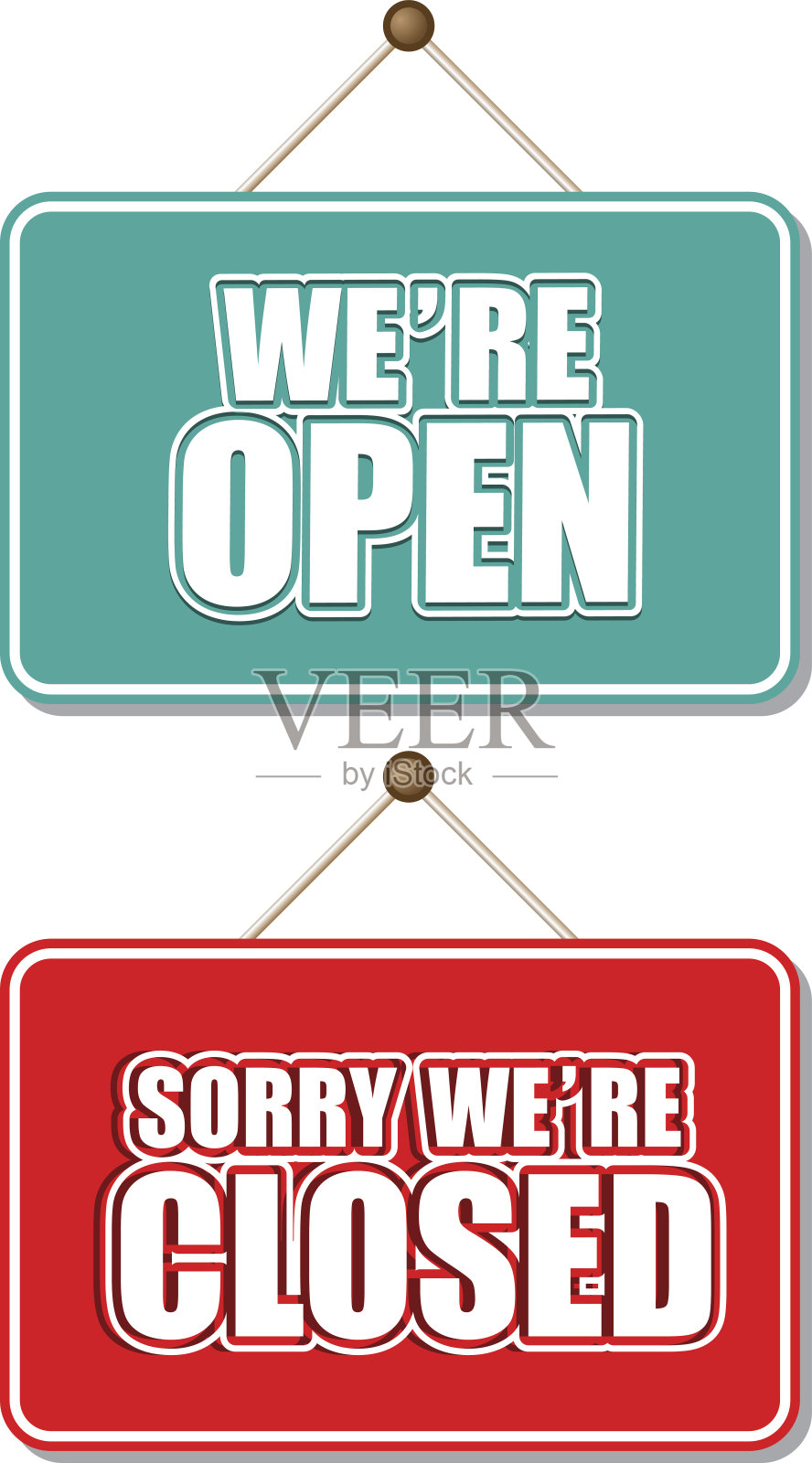 开闭符号插画图片素材