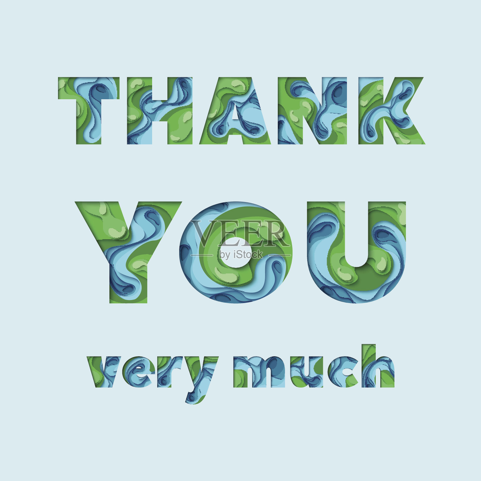 谢谢你的贺卡，矢量插图插画图片素材