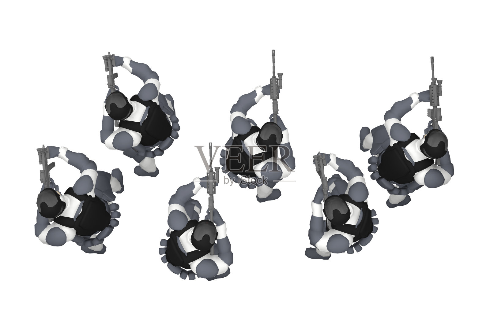 组swat顶视图照片摄影图片