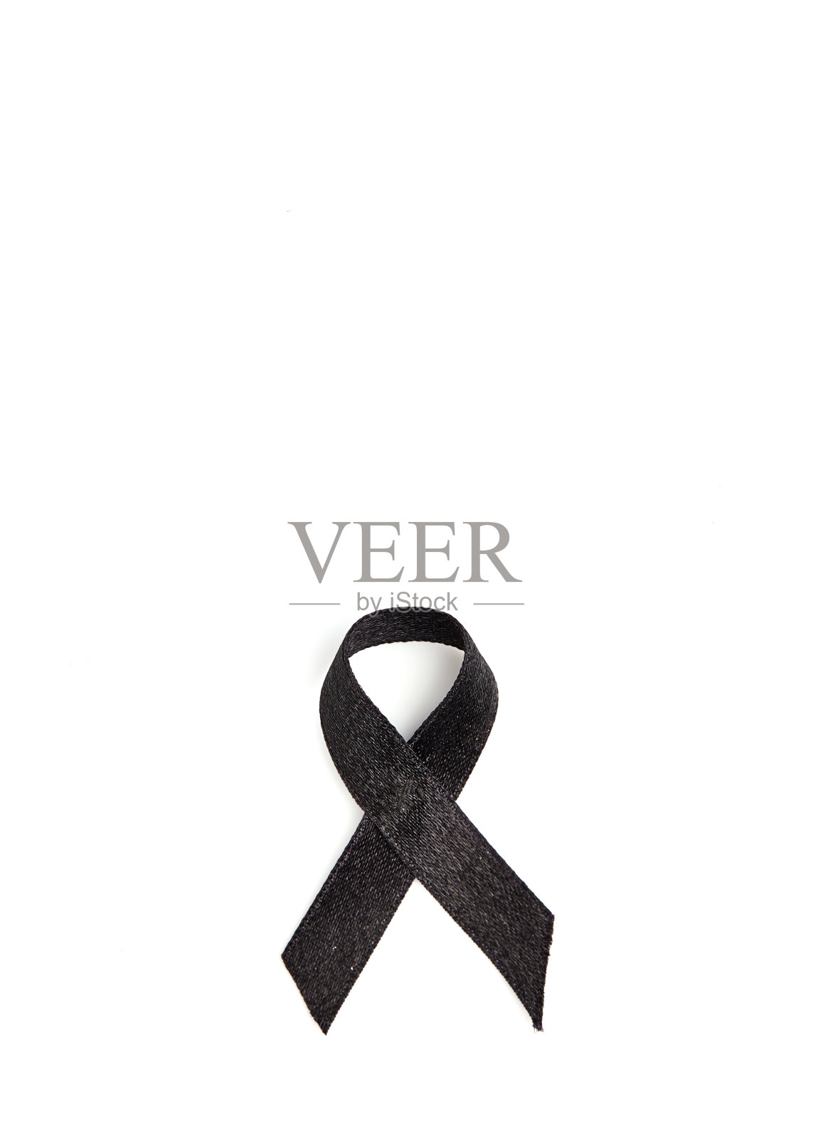 黑色丝带孤立在白色上照片摄影图片
