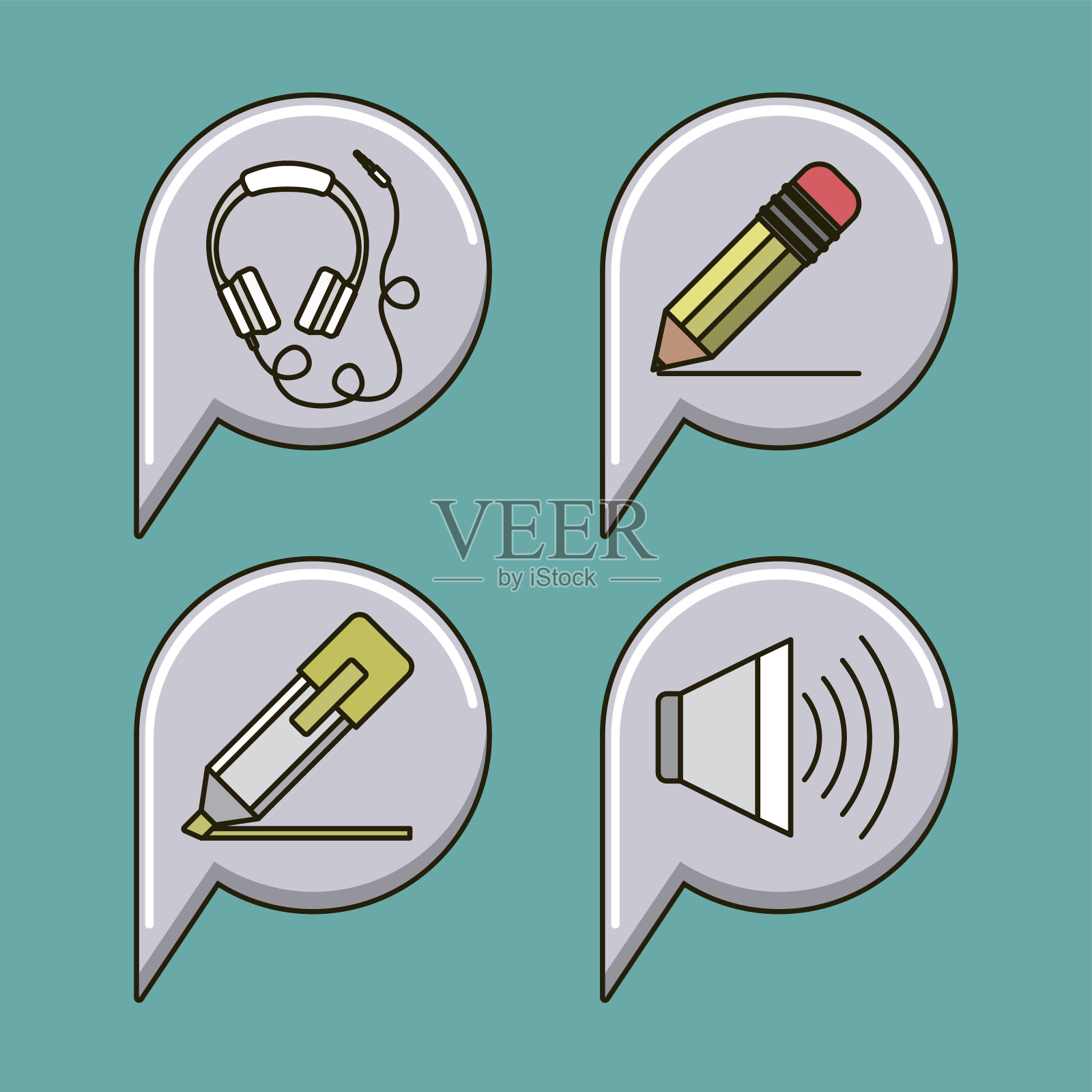 电子学习设备孤立图标图标素材