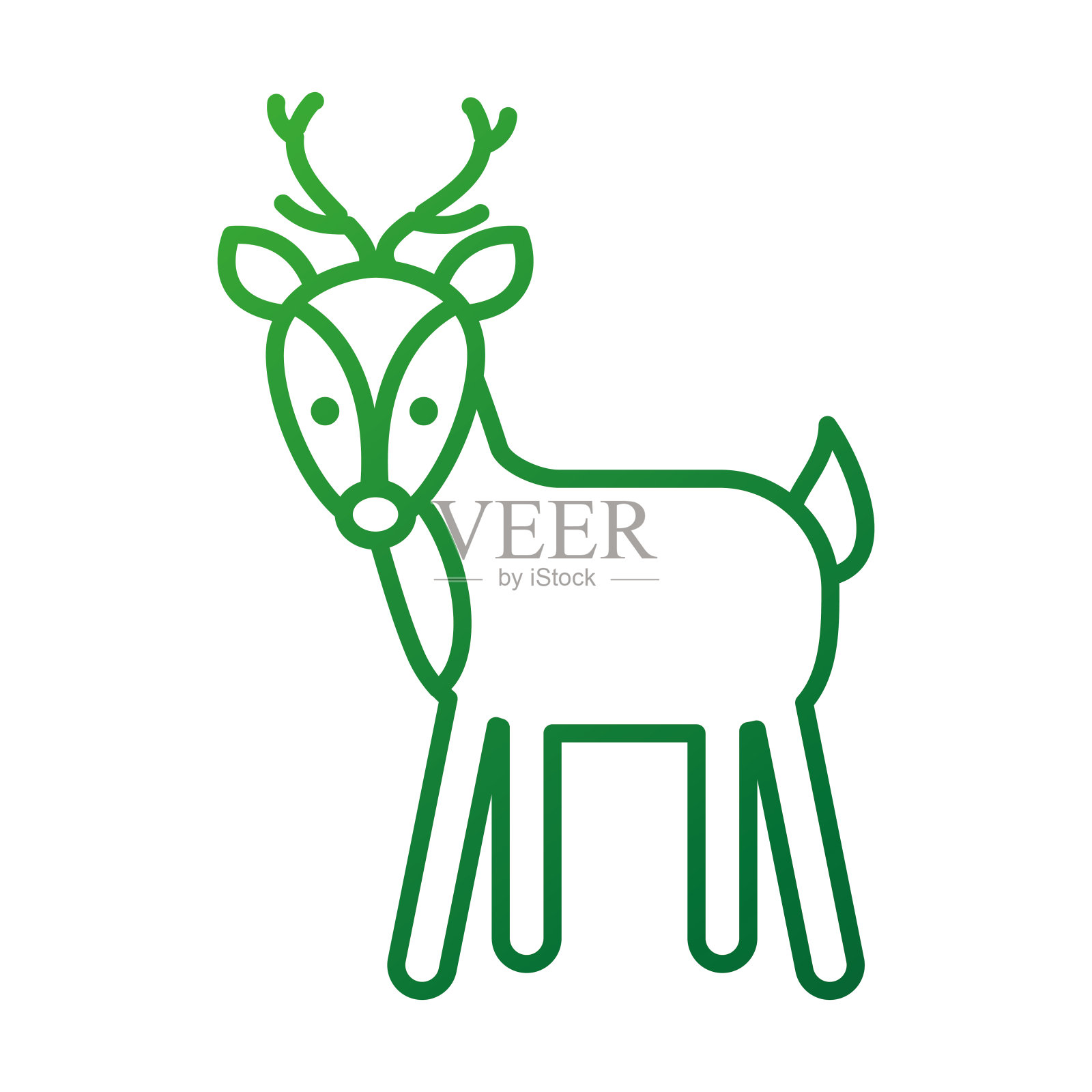 圣诞可爱的驯鹿装饰冬天设计元素图片