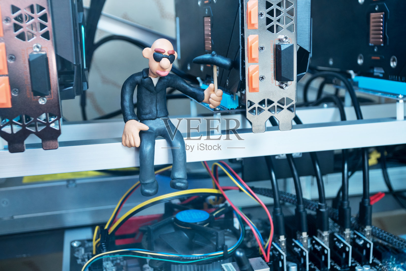 从显卡中提取加密货币照片摄影图片