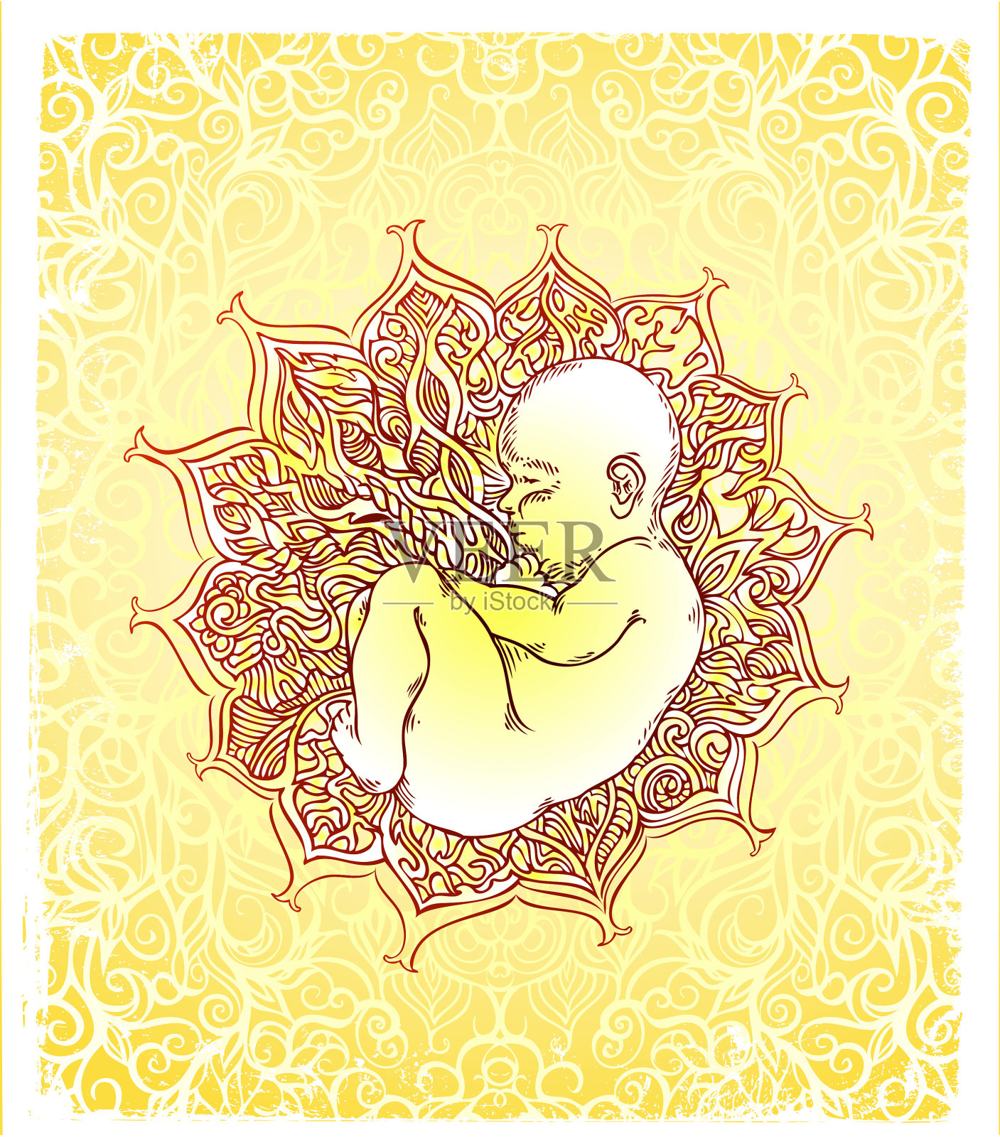 生幸福插画图片素材