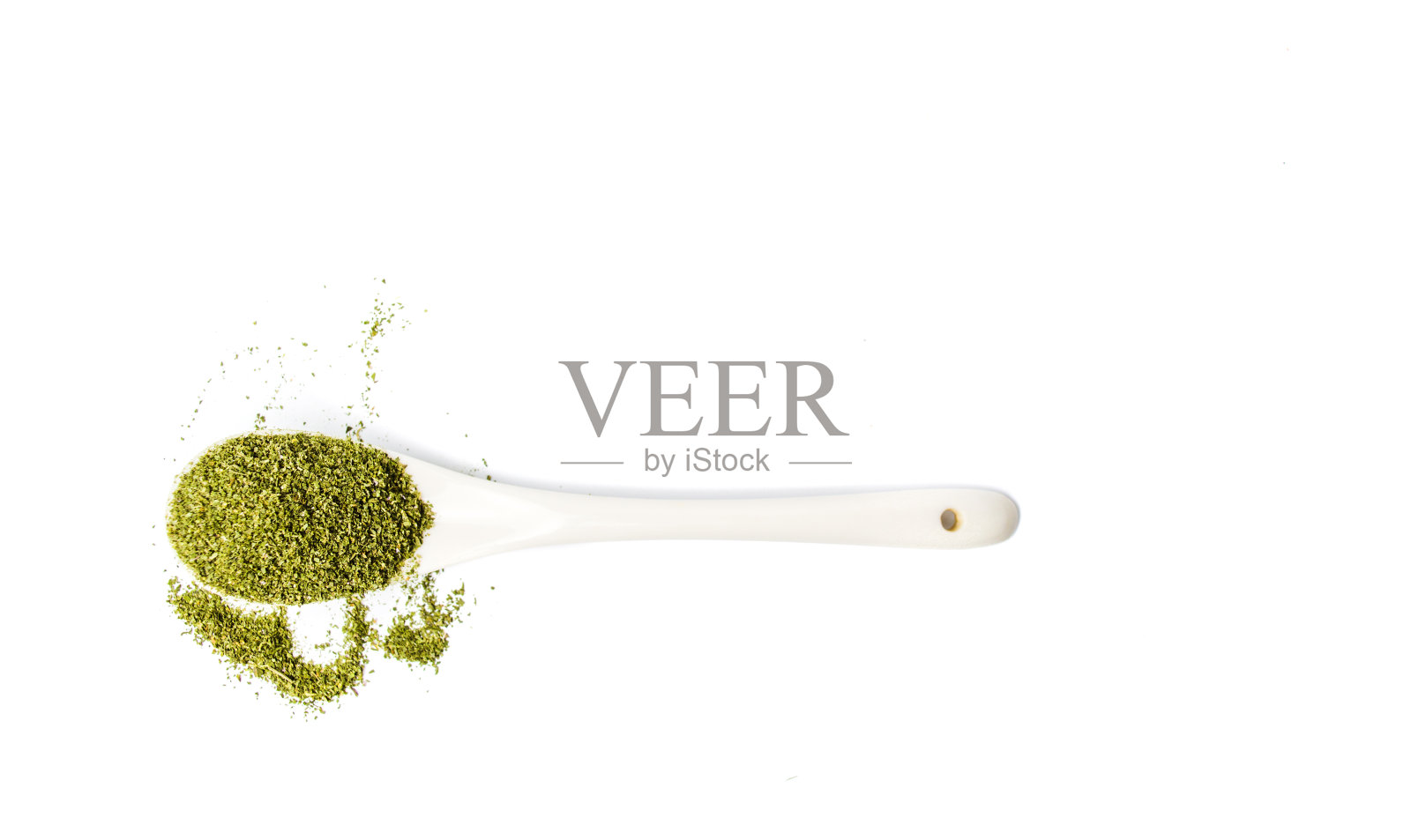 大麻粉末干大麻叶子在一个勺子照片摄影图片