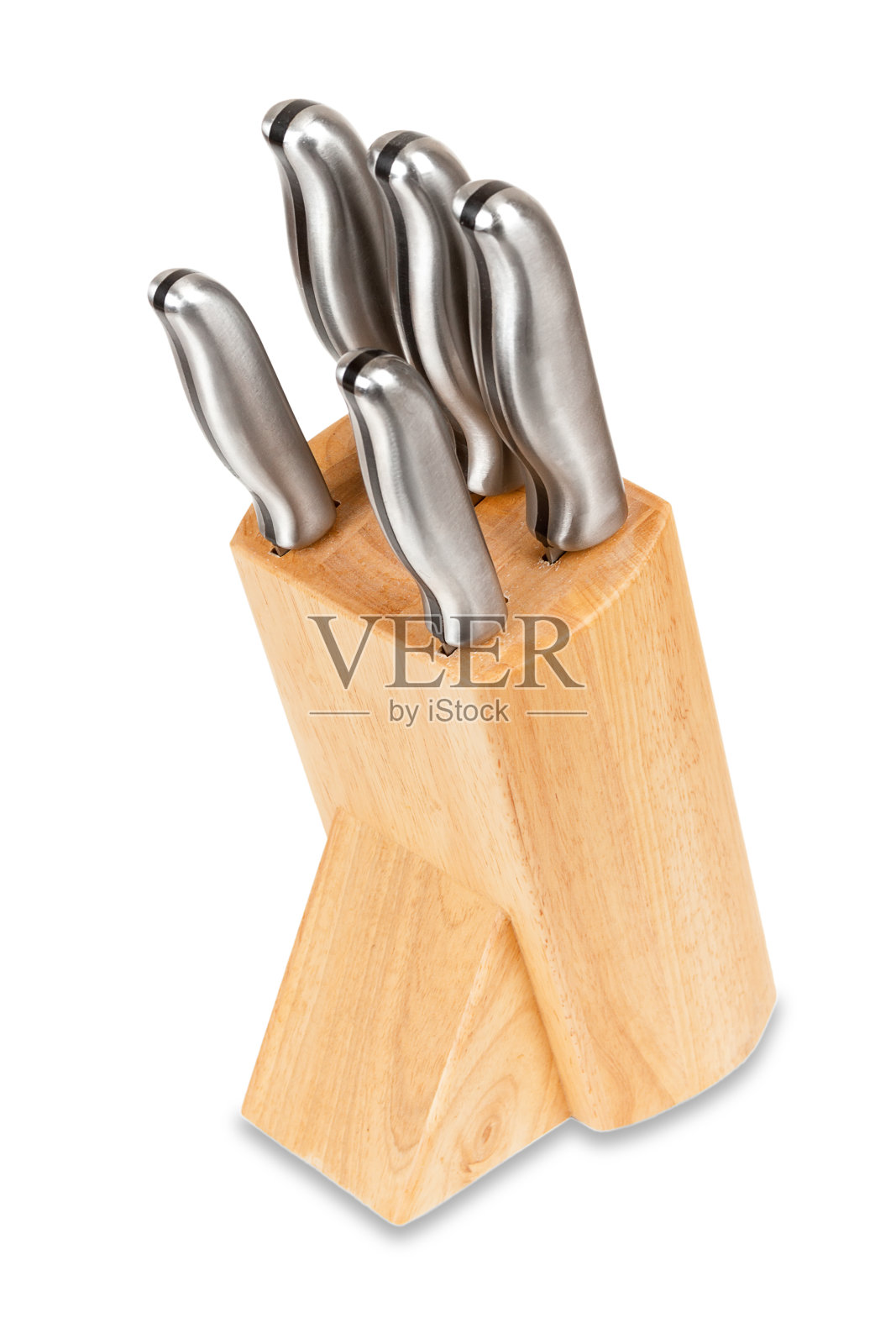 专业厨房刀木盒套装照片摄影图片