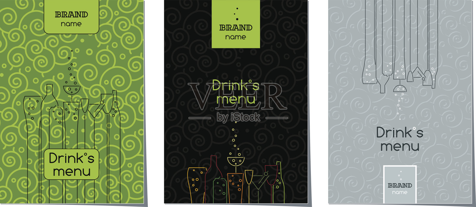 饮料菜单，矢量模板设计模板素材