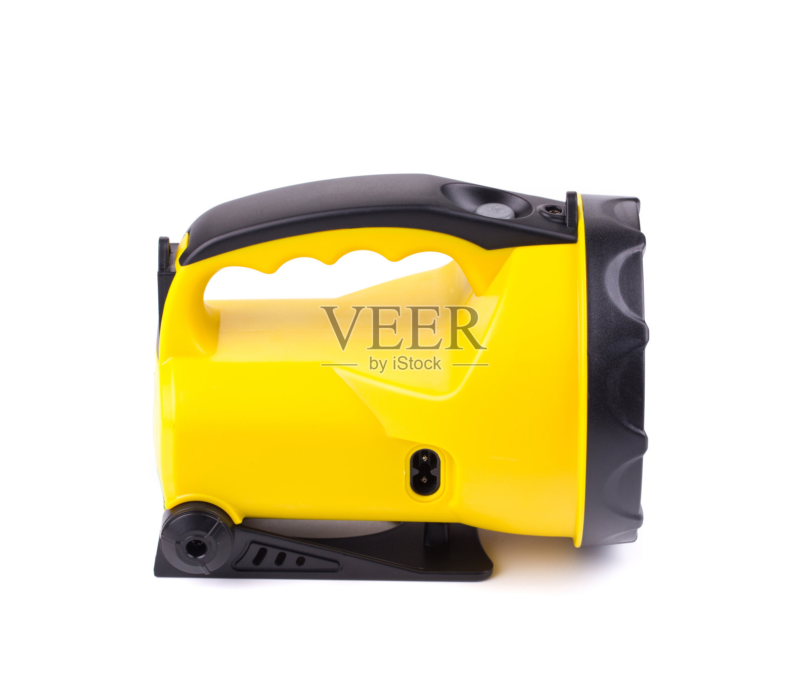 黄色的手电筒。照片摄影图片