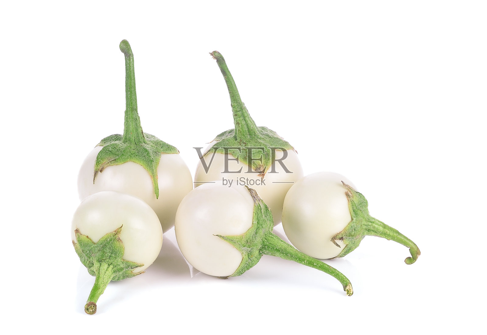 泰国白茄子孤立在白色背景上照片摄影图片