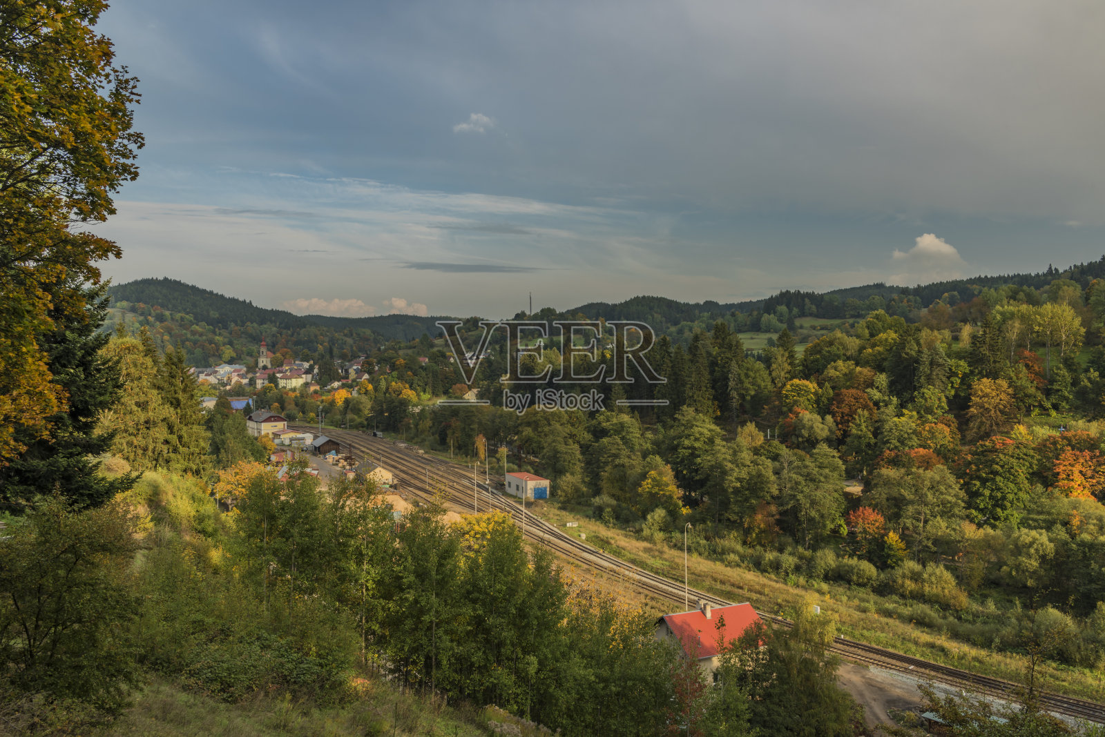 西波西米亚的贝科夫和特普卢镇照片摄影图片