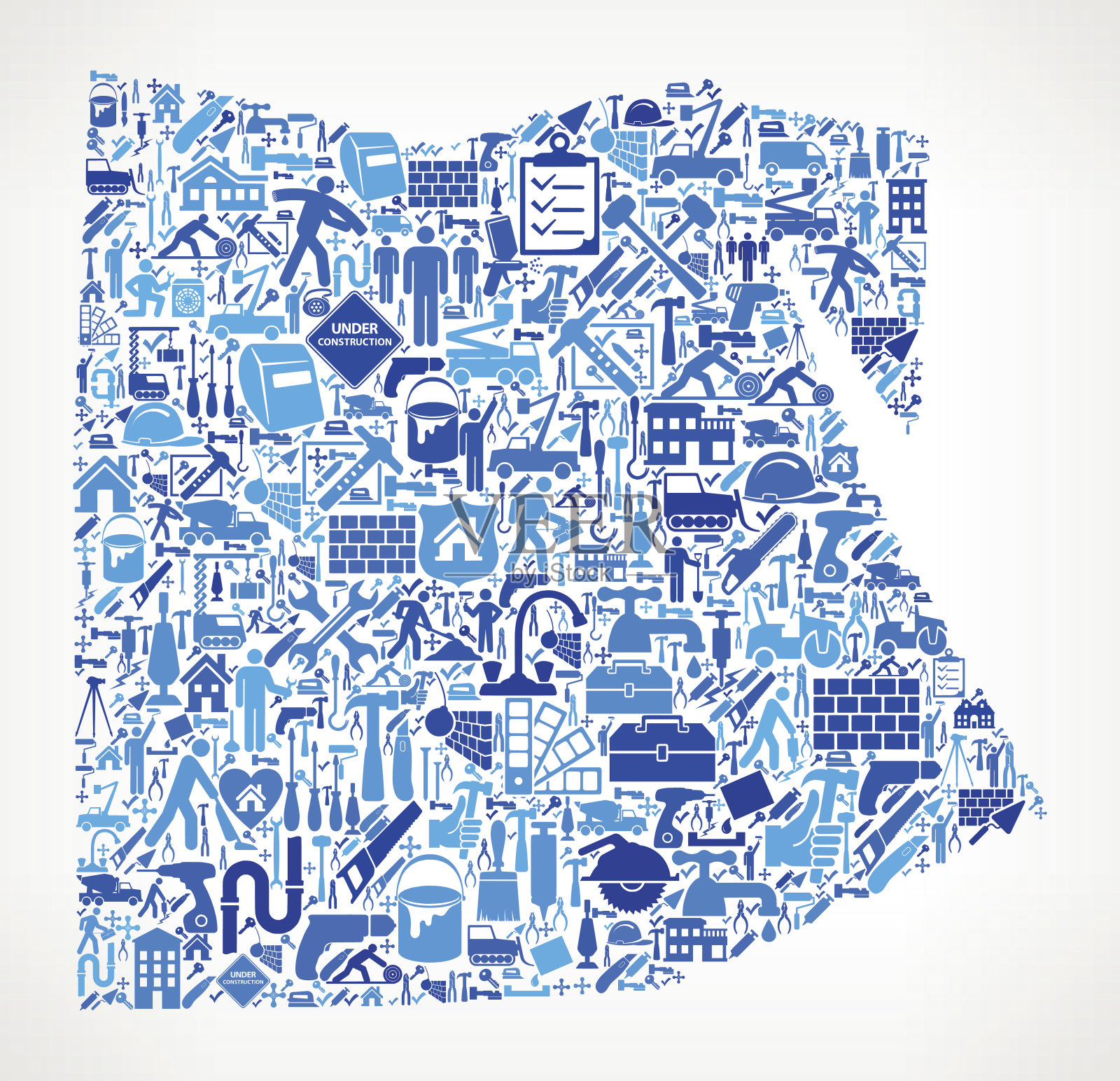 埃及家居装修修复矢量图标模式插画图片素材