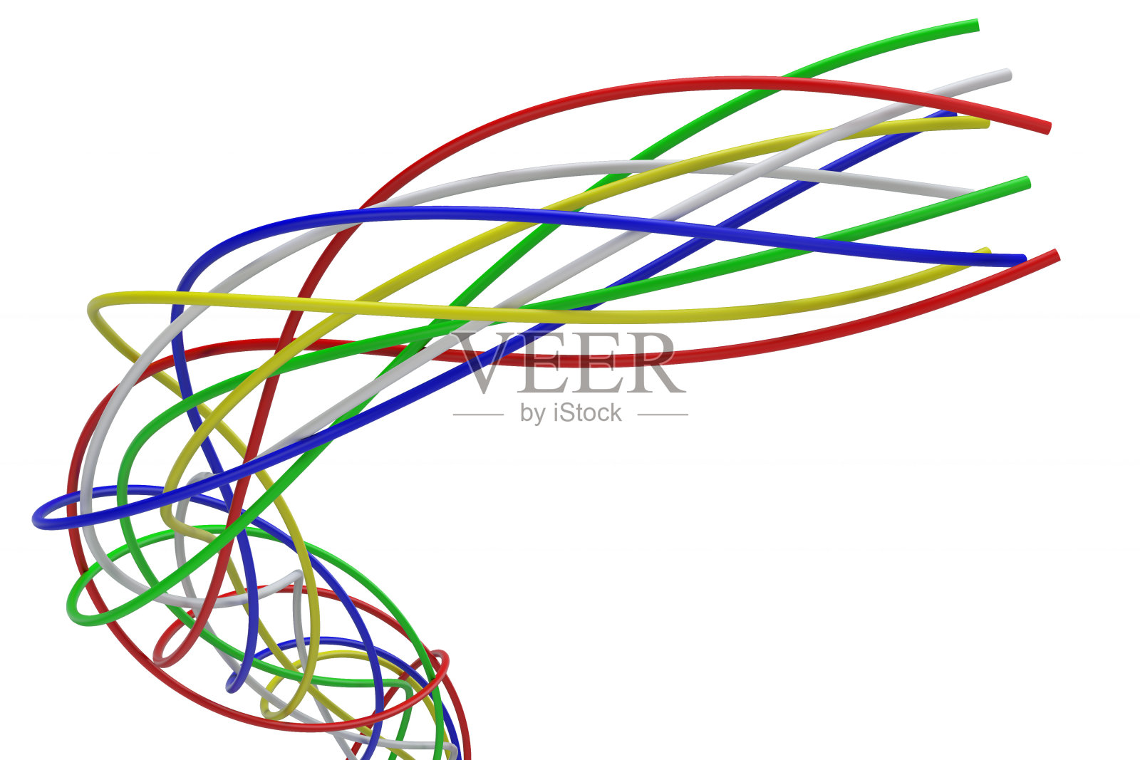 彩色电脑电缆照片摄影图片