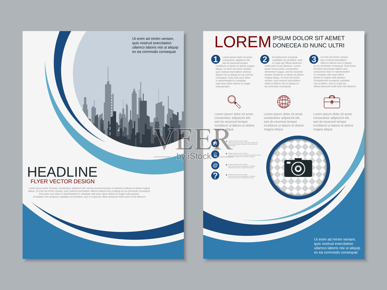 现代专业商业传单矢量模板设计模板素材