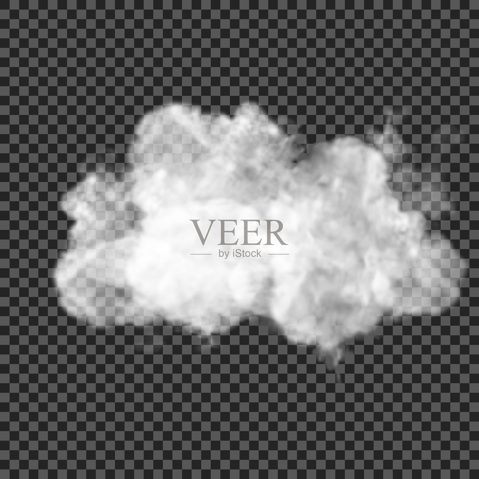 每股收益10。雾或烟隔离透明特效。白色矢量云，雾或烟雾背景。矢量图插画图片素材