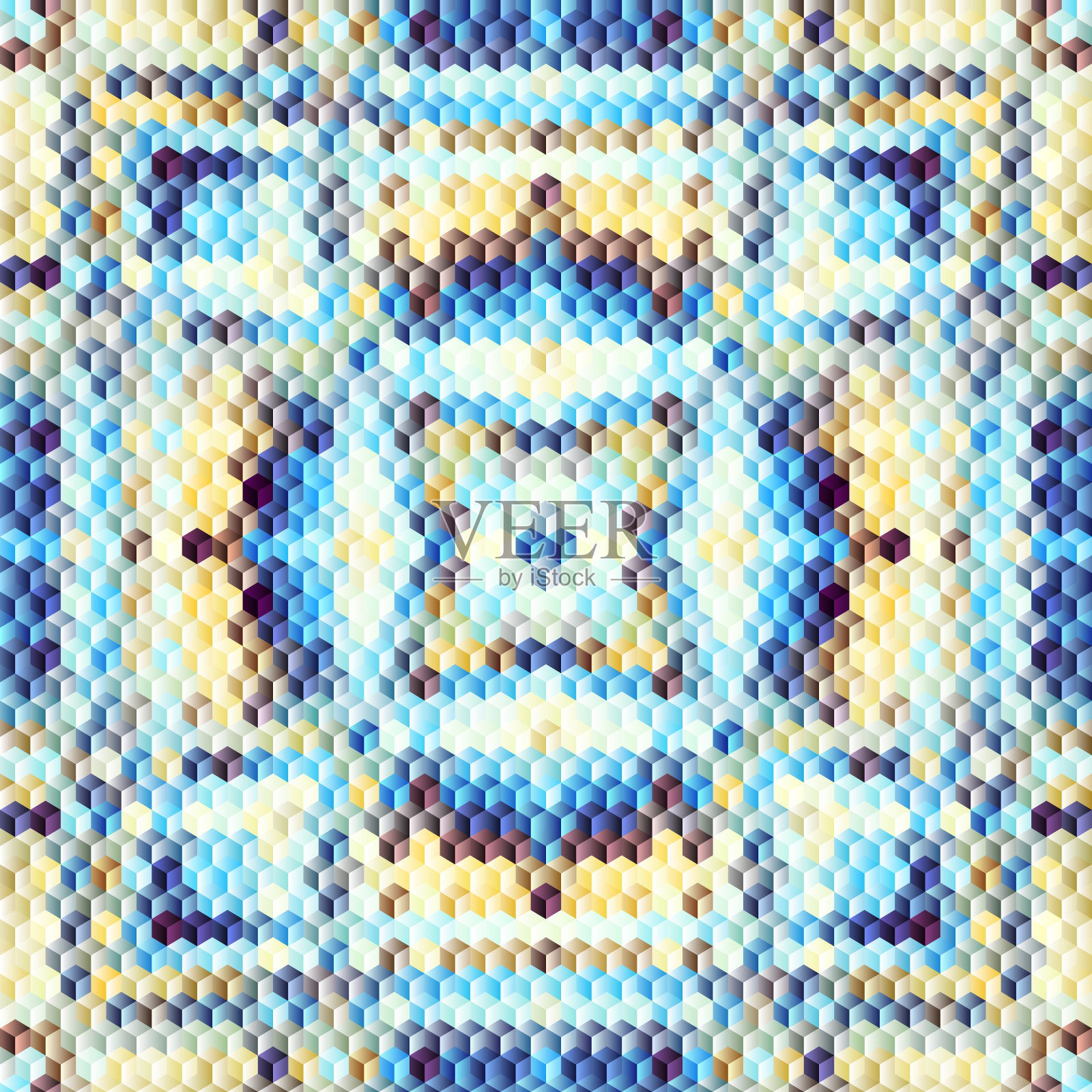 几何抽象模式。插画图片素材