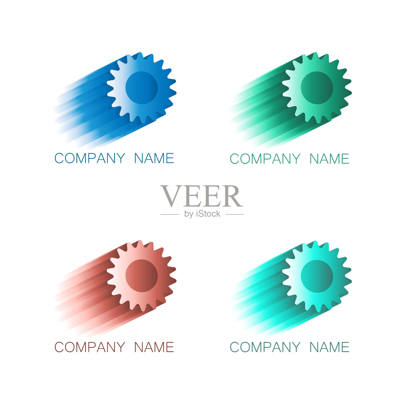 标志符号齿轮的颜色插画图片素材