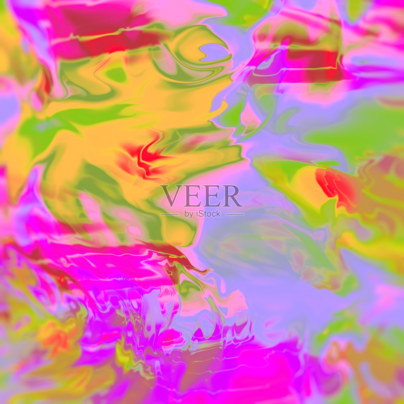 液态玻璃。霓虹灯的颜色。彩色的污渍。照片摄影图片