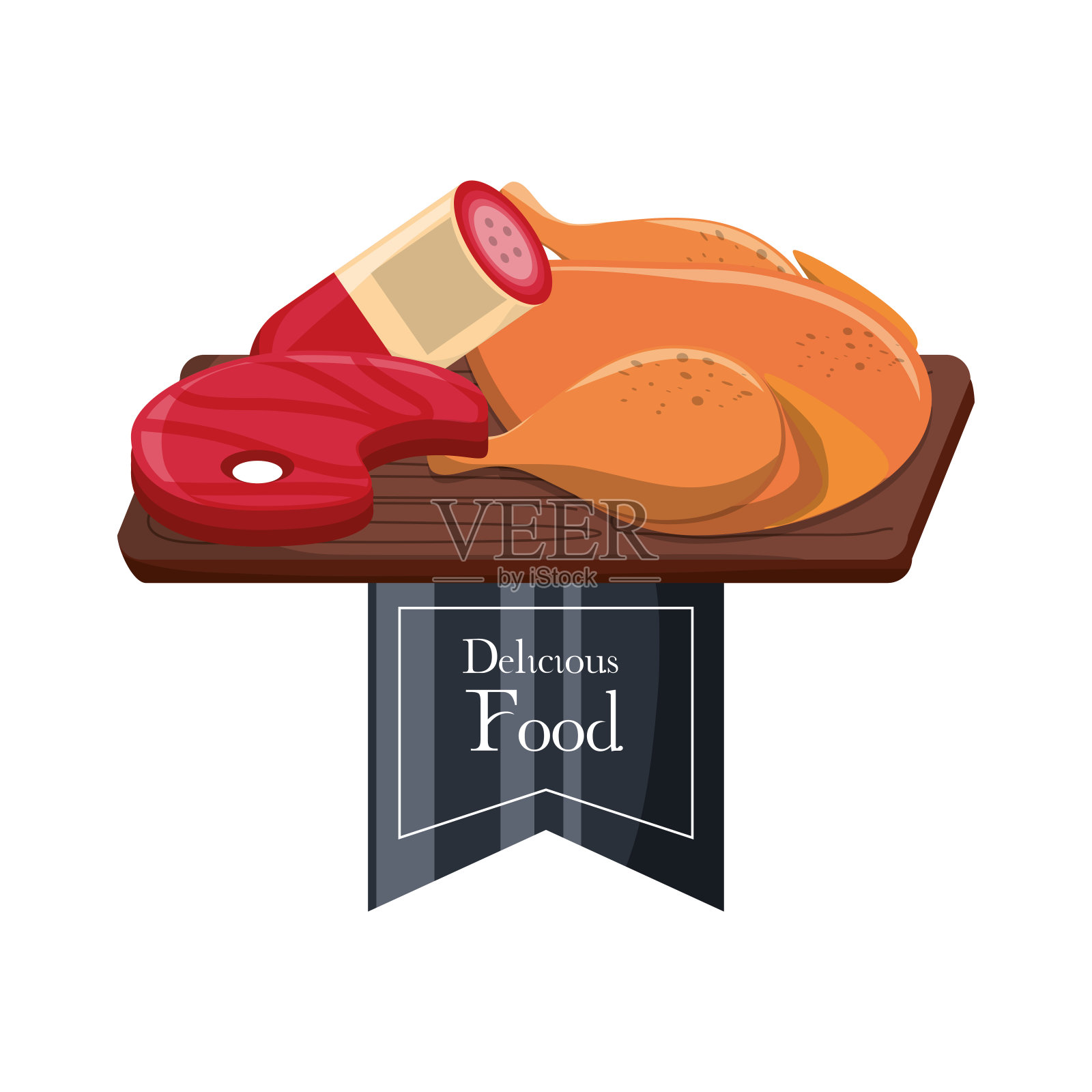 美味的食物设计插画图片素材