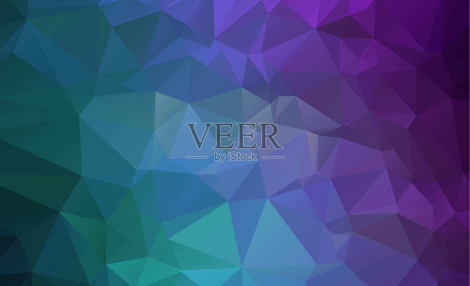 蓝色光多边形低多边形三角形模式背景插画图片素材