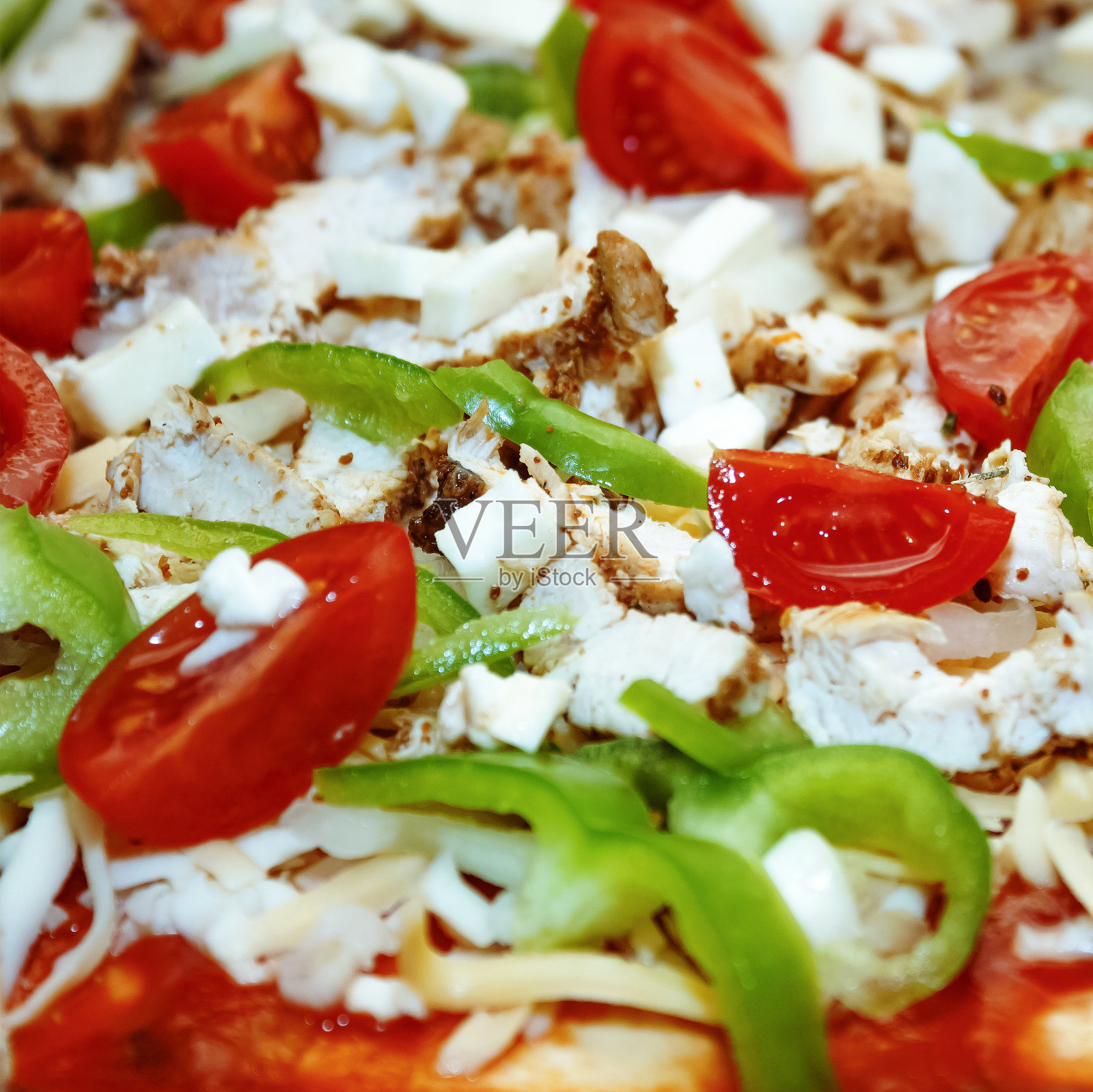 自制披萨。生的填料照片摄影图片