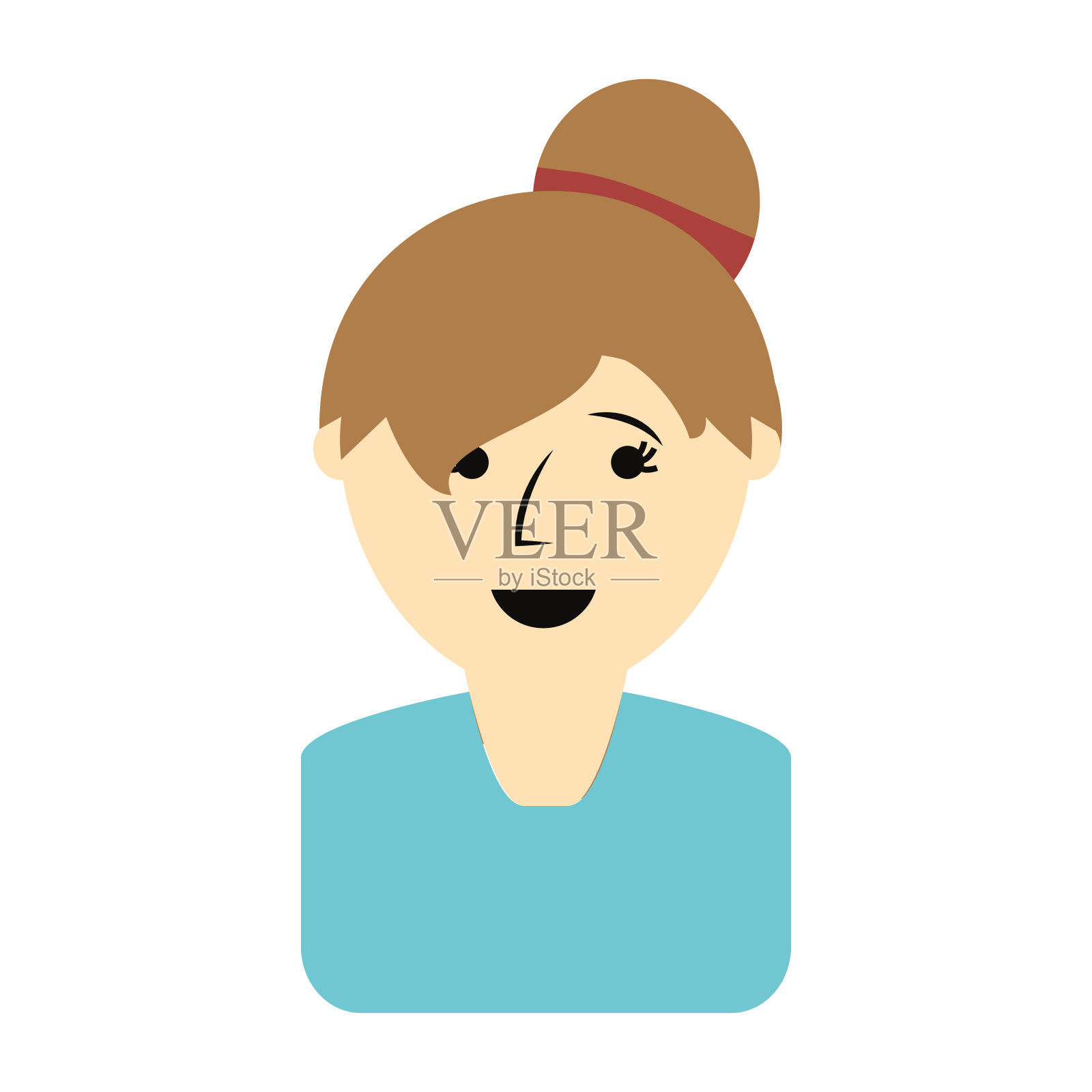 卡通女人图标设计元素图片