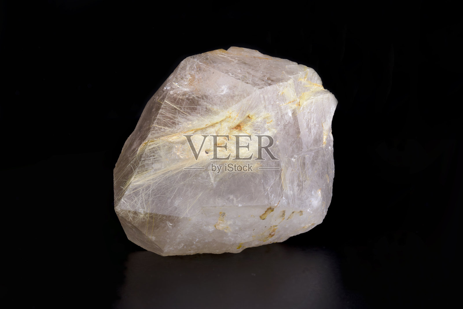 石英与金红石针照片摄影图片