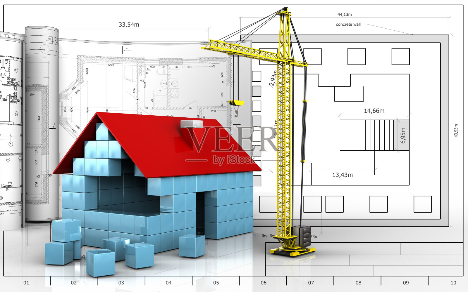 3 d的起重机照片摄影图片