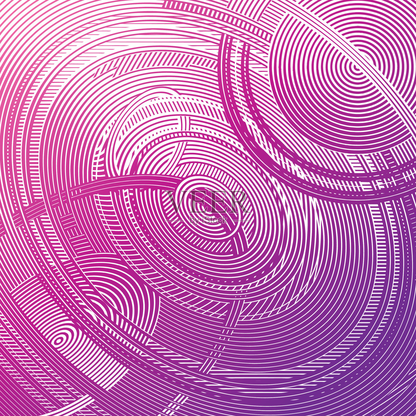 技术背景有同心圆和半色调图案插画图片素材