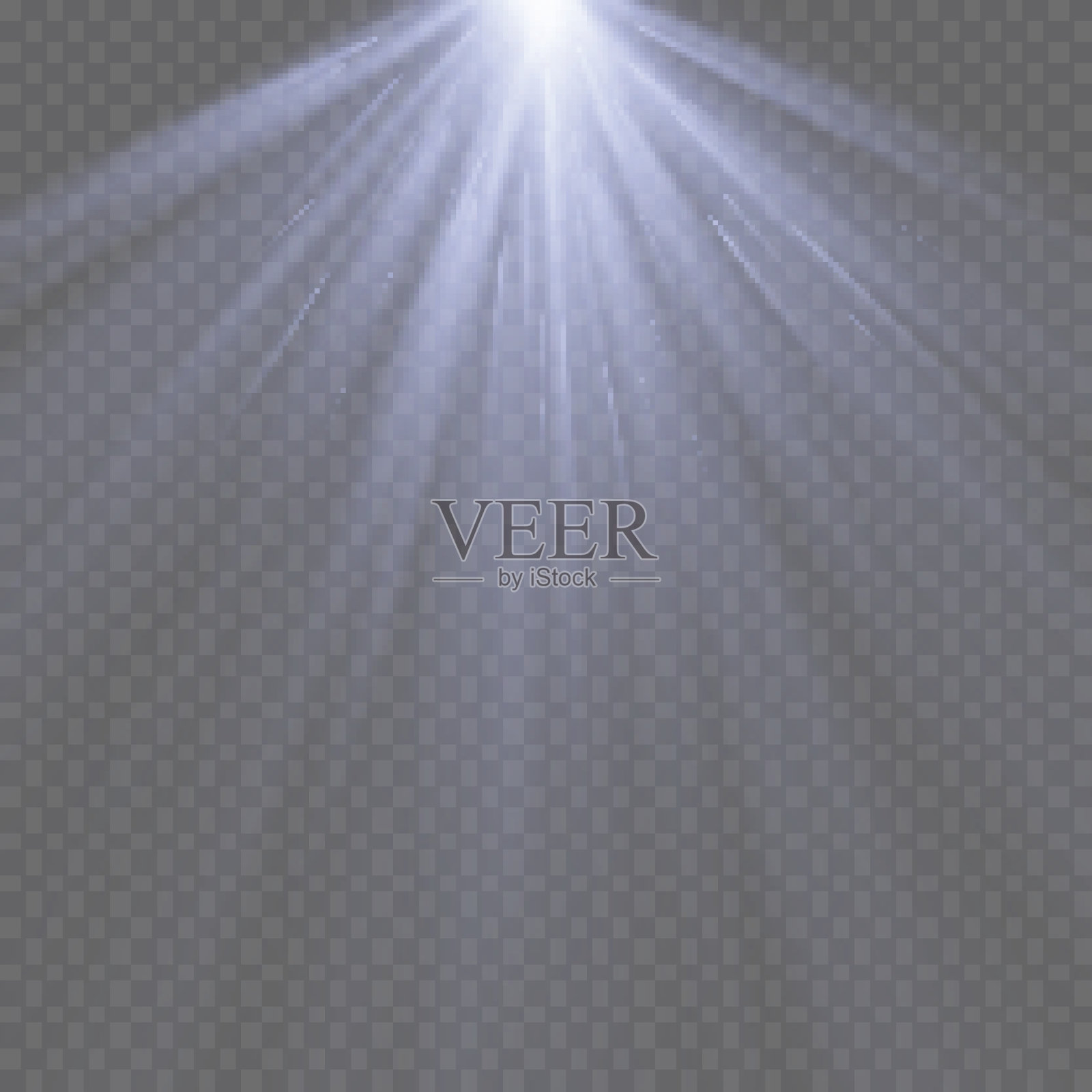 圣诞灯孤立在透明的背景。一套金色的圣诞发光的花环。矢量图插画图片素材