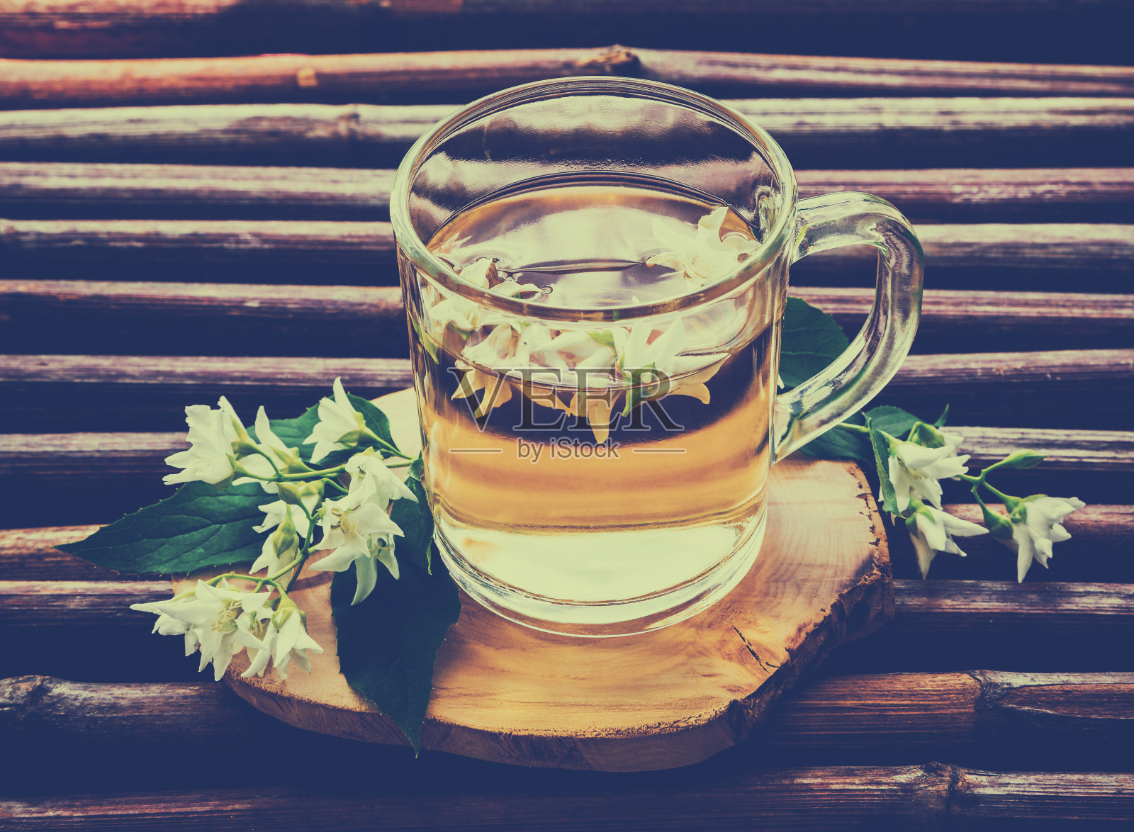 茉莉花茶杯照片摄影图片