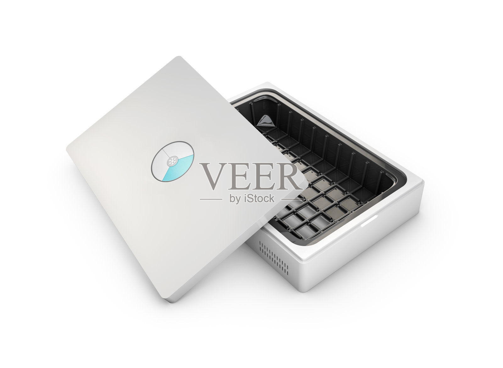 食物容器的3d插图，在白色的背景照片摄影图片