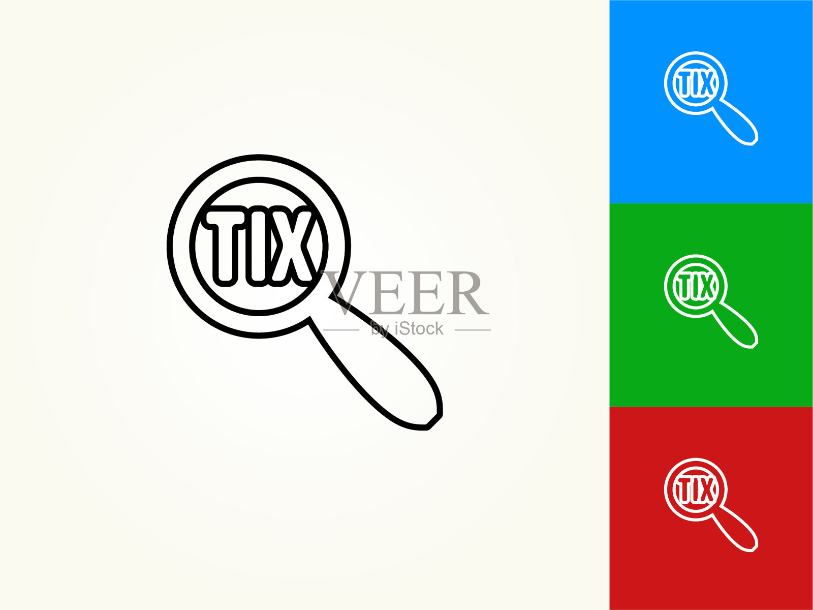 票黑色描边线性图标插画图片素材