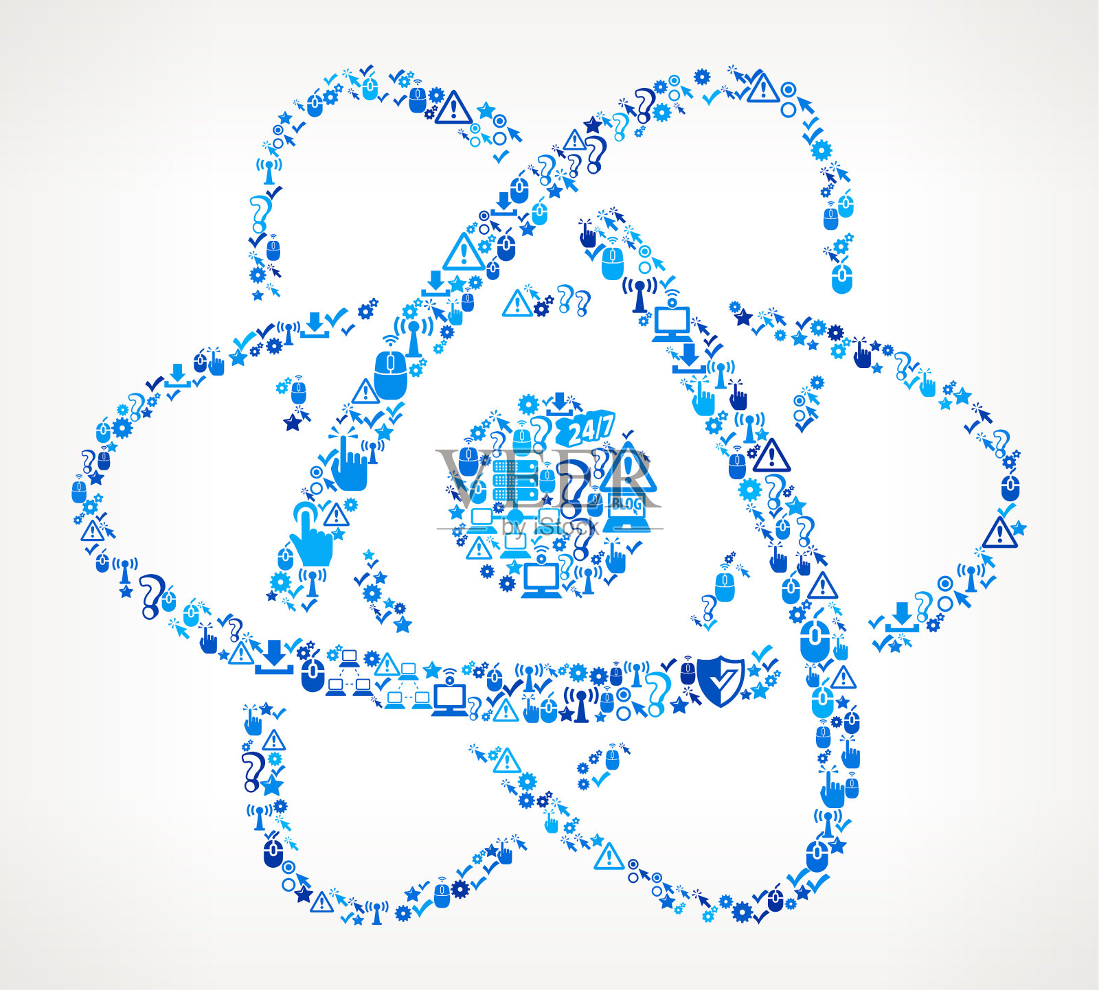 Atom技术支持矢量图标模式插画图片素材