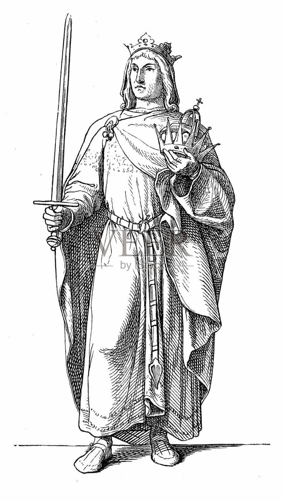 德国的阿尔贝一世插画图片素材