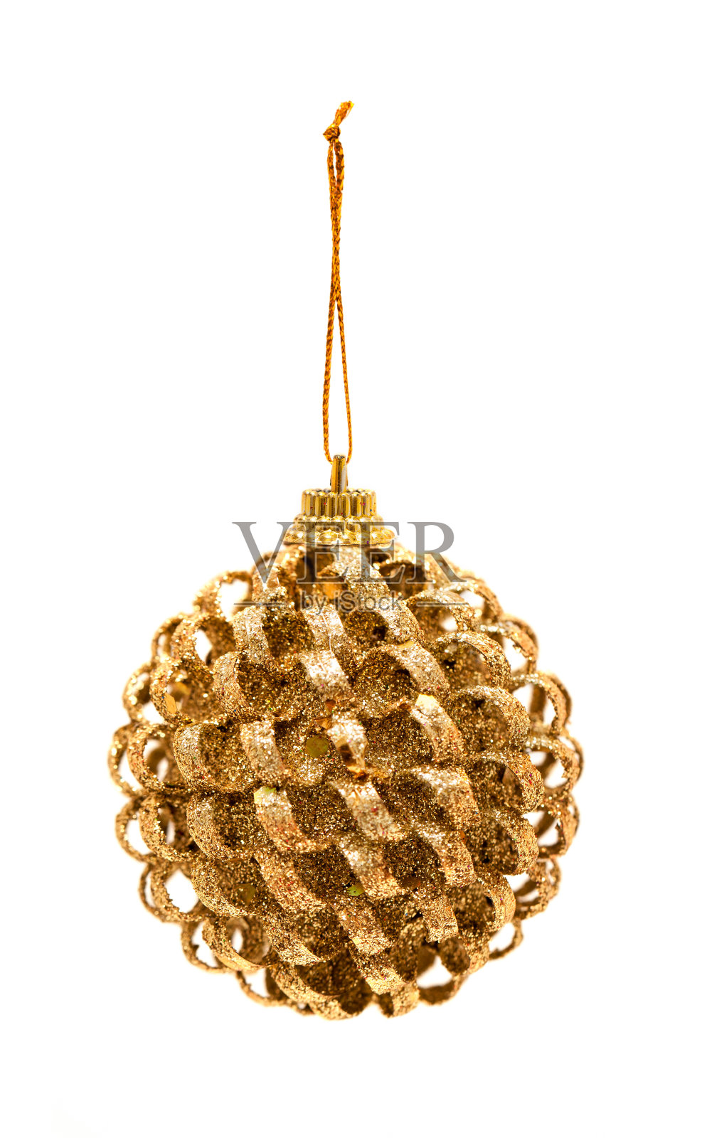 孤立在白色背景上的圣诞小装饰品照片摄影图片