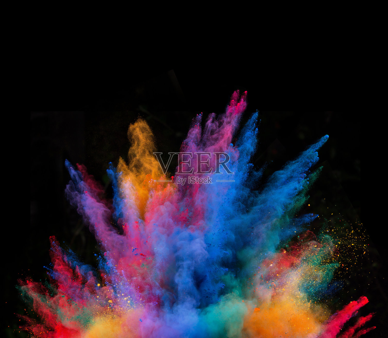 推出了彩色的粉末照片摄影图片