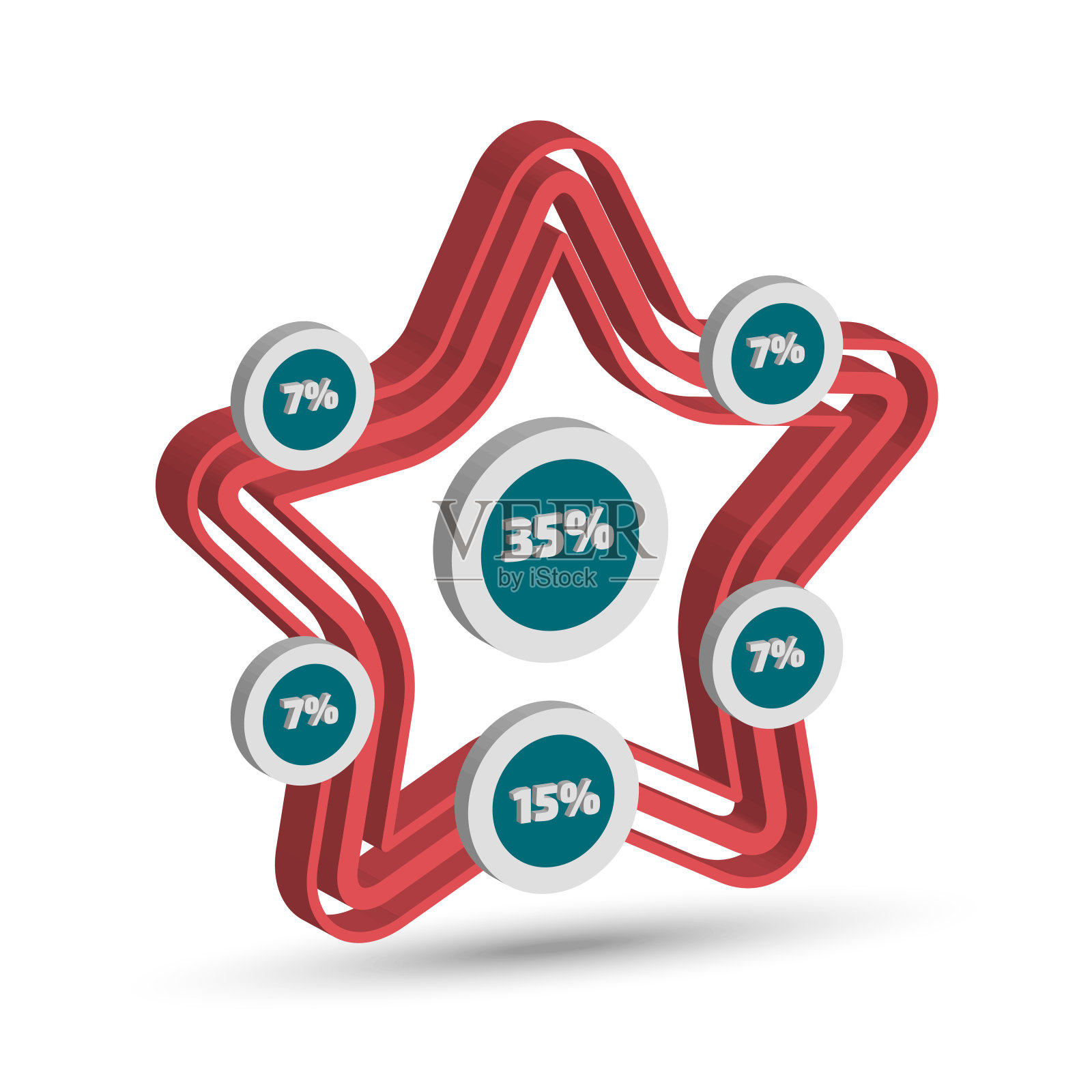 三维星形信息图插画图片素材