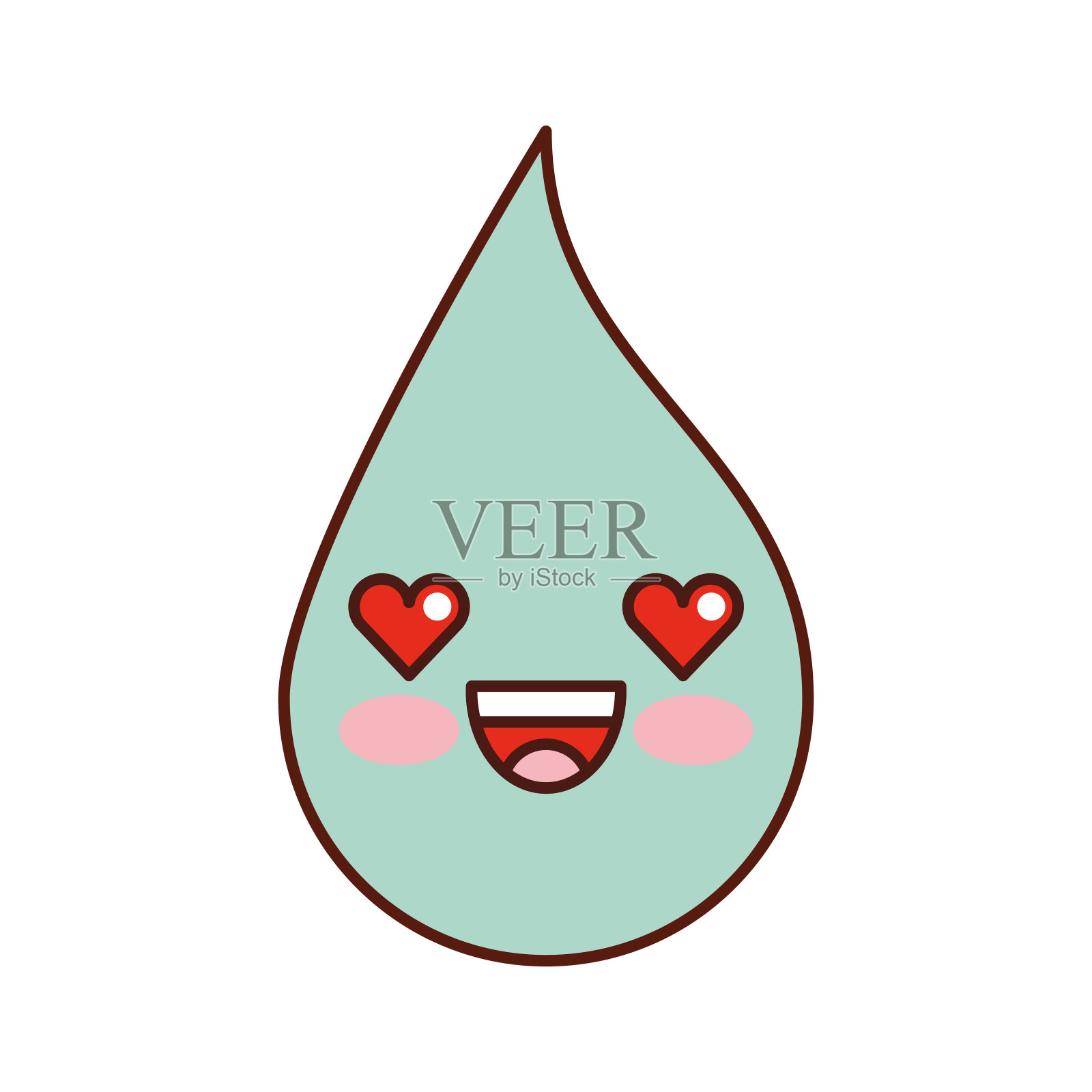 卡哇伊滴图形设计印刷彩色卡通插画图片素材