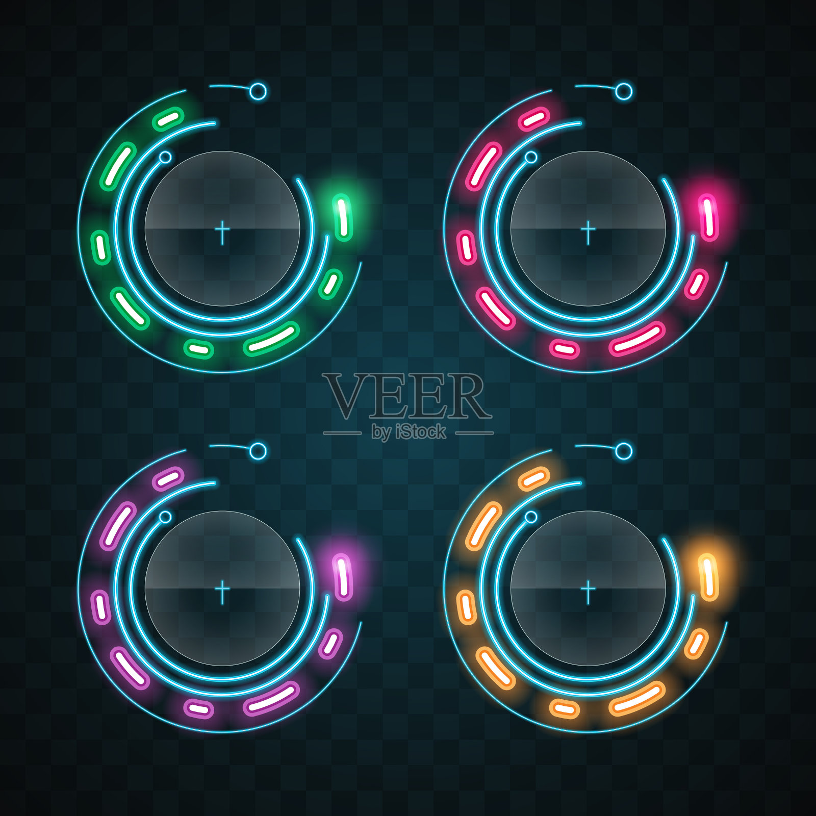 技术旗帜图标素材