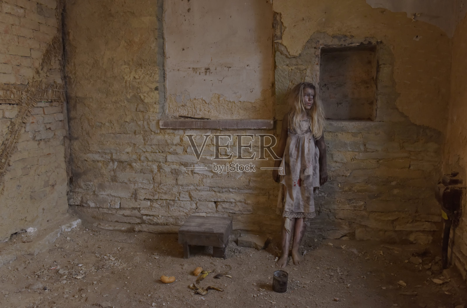 儿童贫困照片摄影图片