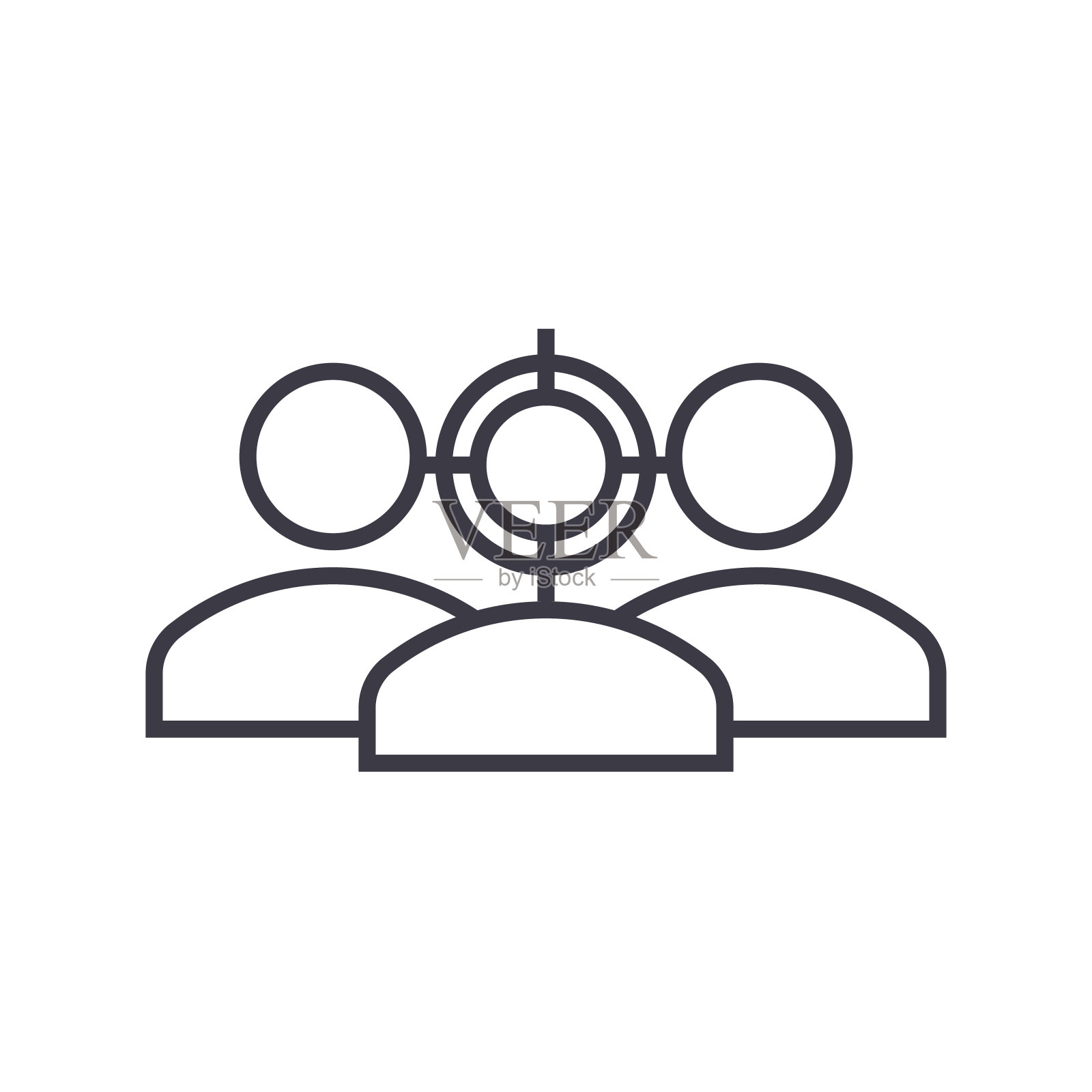 专注于头像矢量线图标，标志，背景插图，可编辑的笔触图标素材