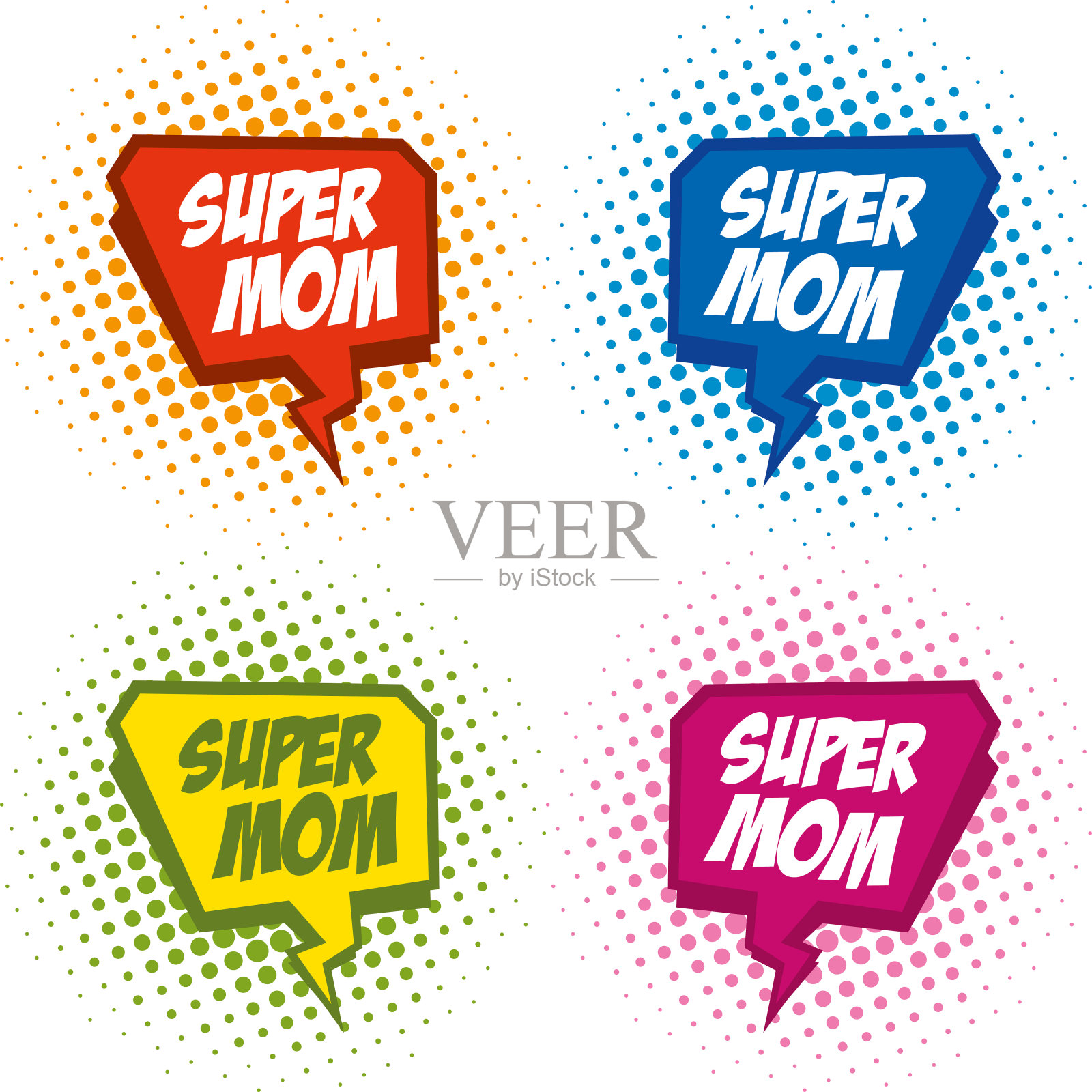 超级妈妈象征英雄设计元素图片