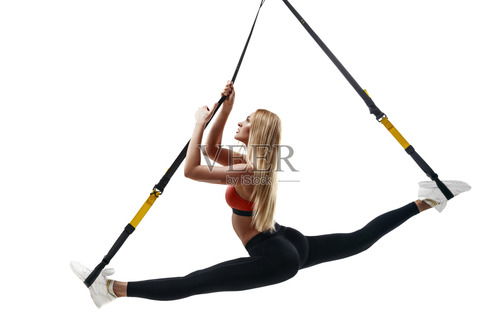 女人做劈叉照片摄影图片