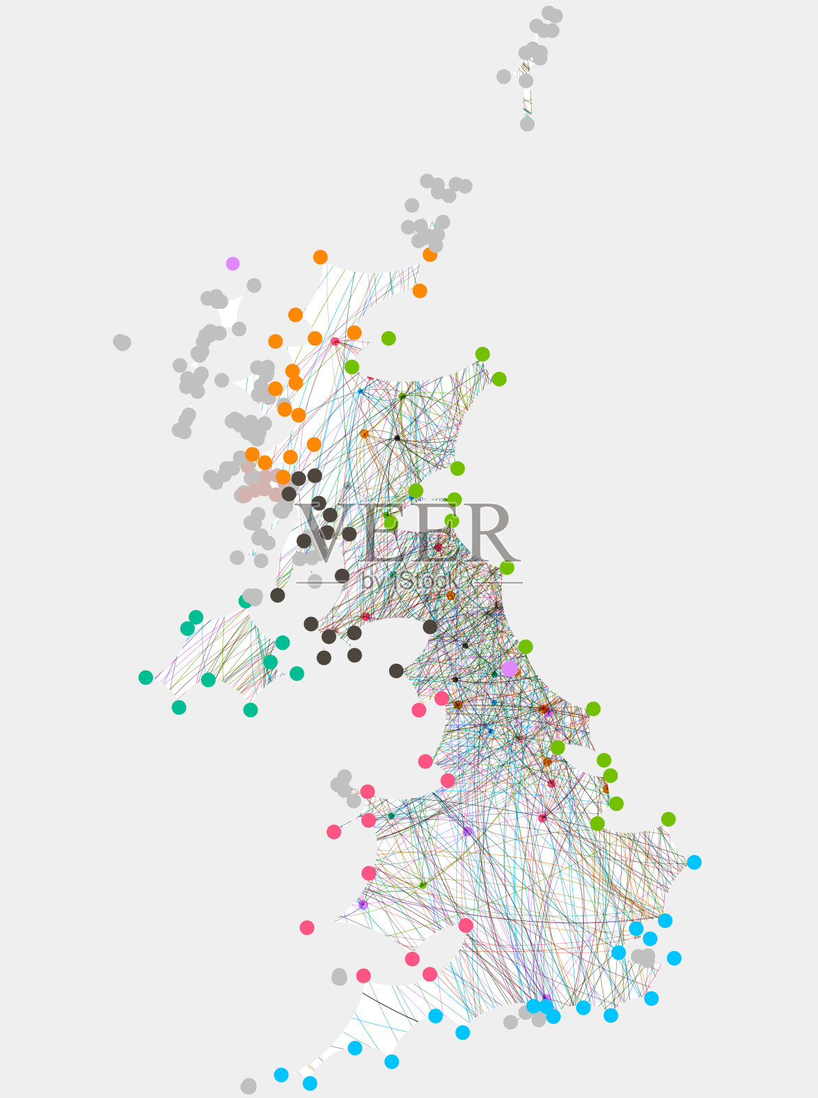 数据联合王国插画图片素材