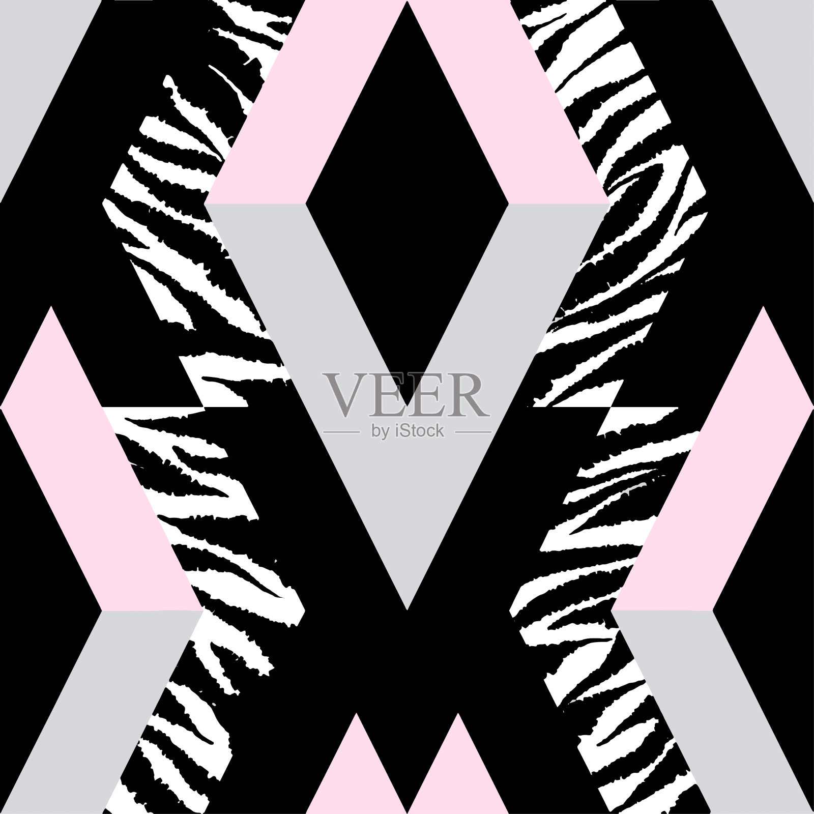 无缝重复的纺织，笔墨笔触图案在涂鸦中粗犷的纹理风格。插画图片素材