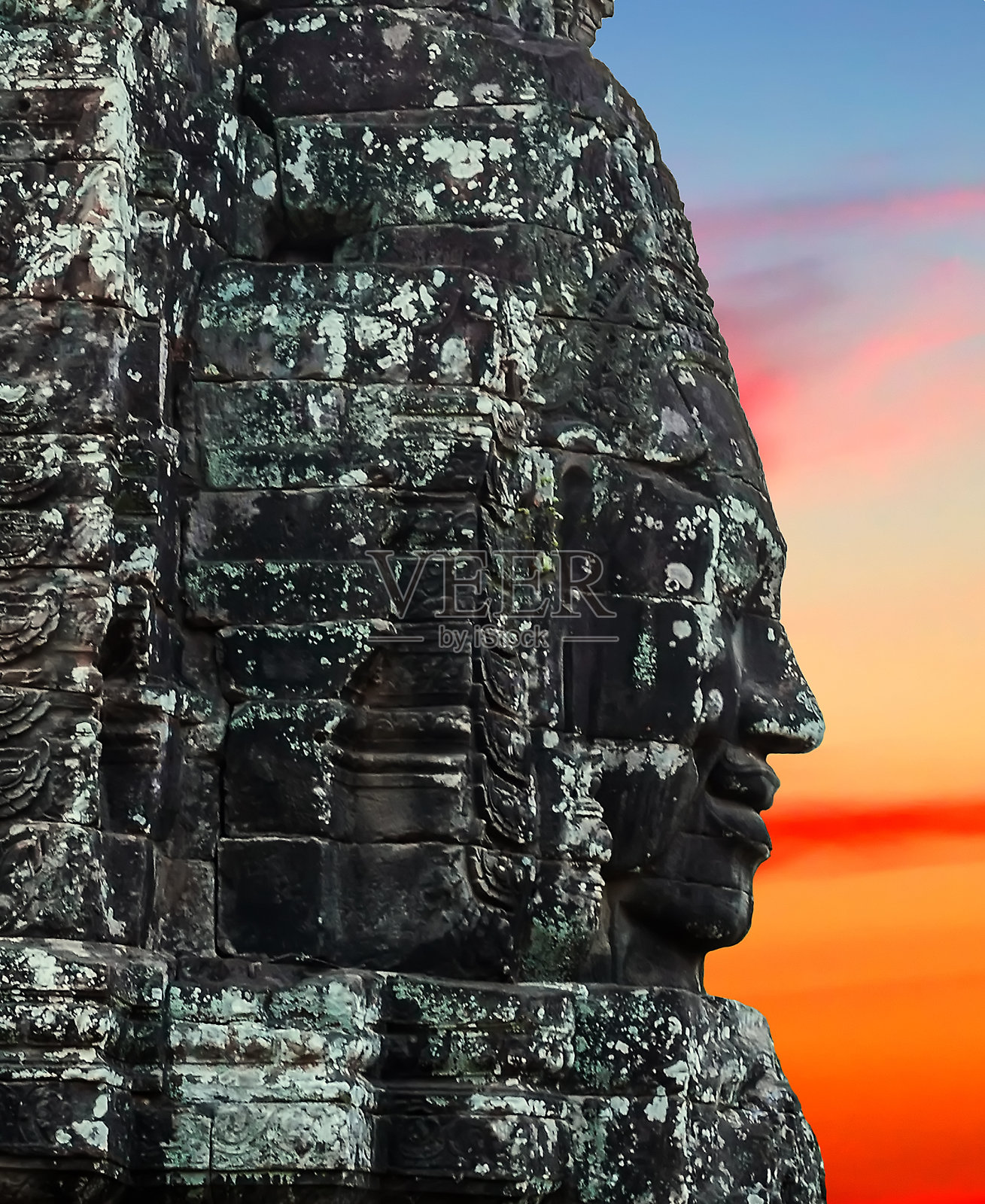 微笑的石头脸照片摄影图片