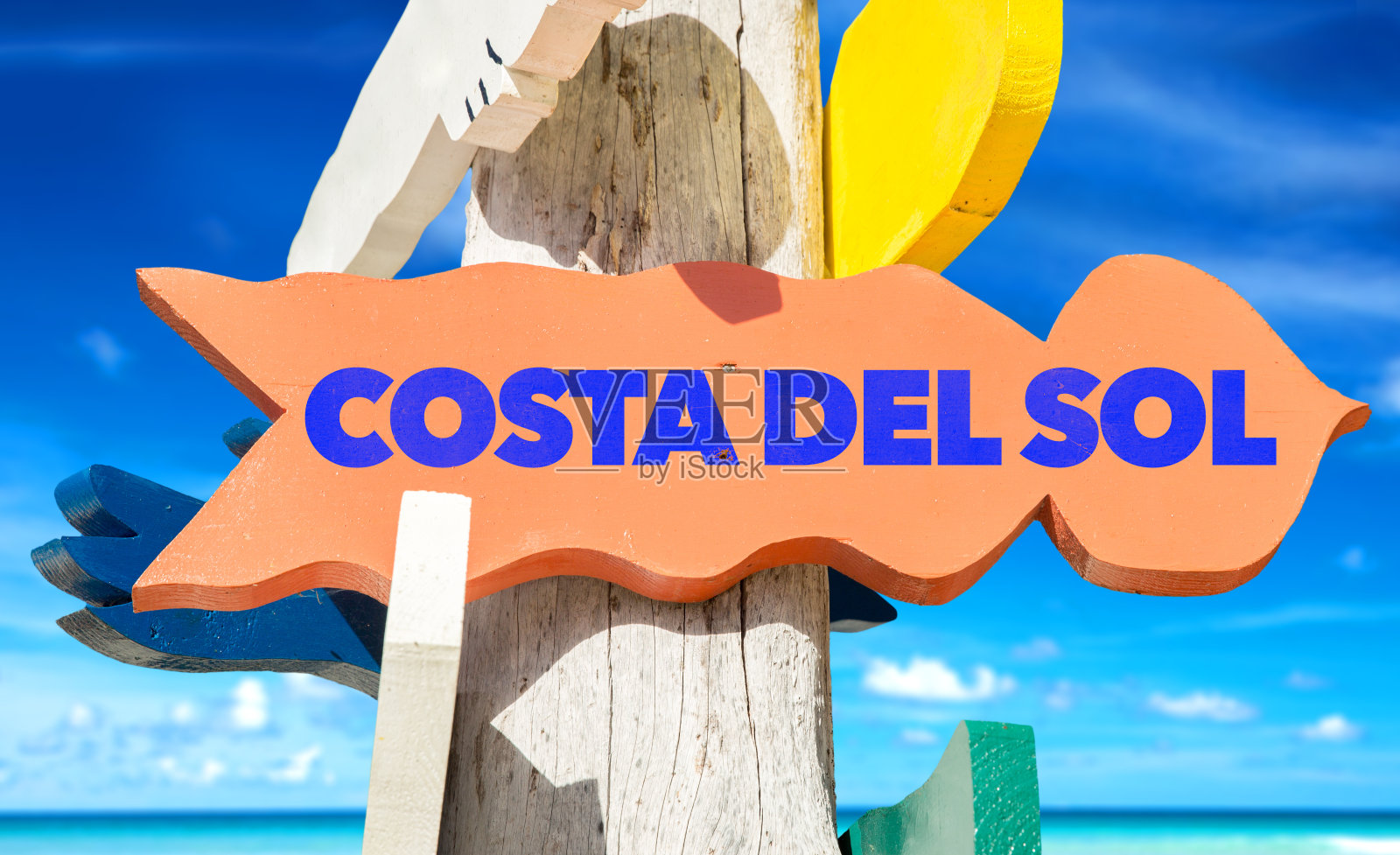 Costa Del Sol signs报道照片摄影图片